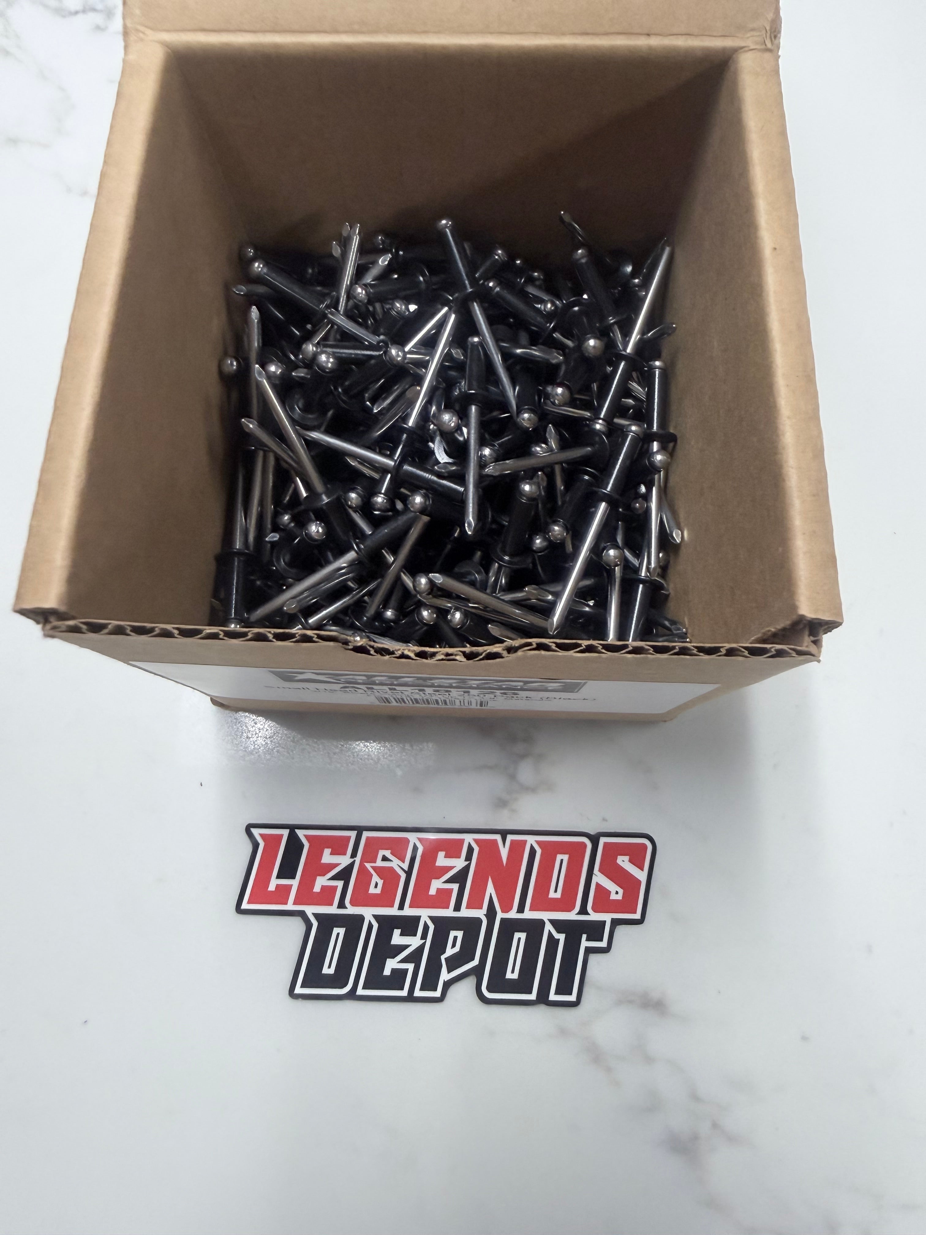 Small Head Rivet Steel 250pk Black