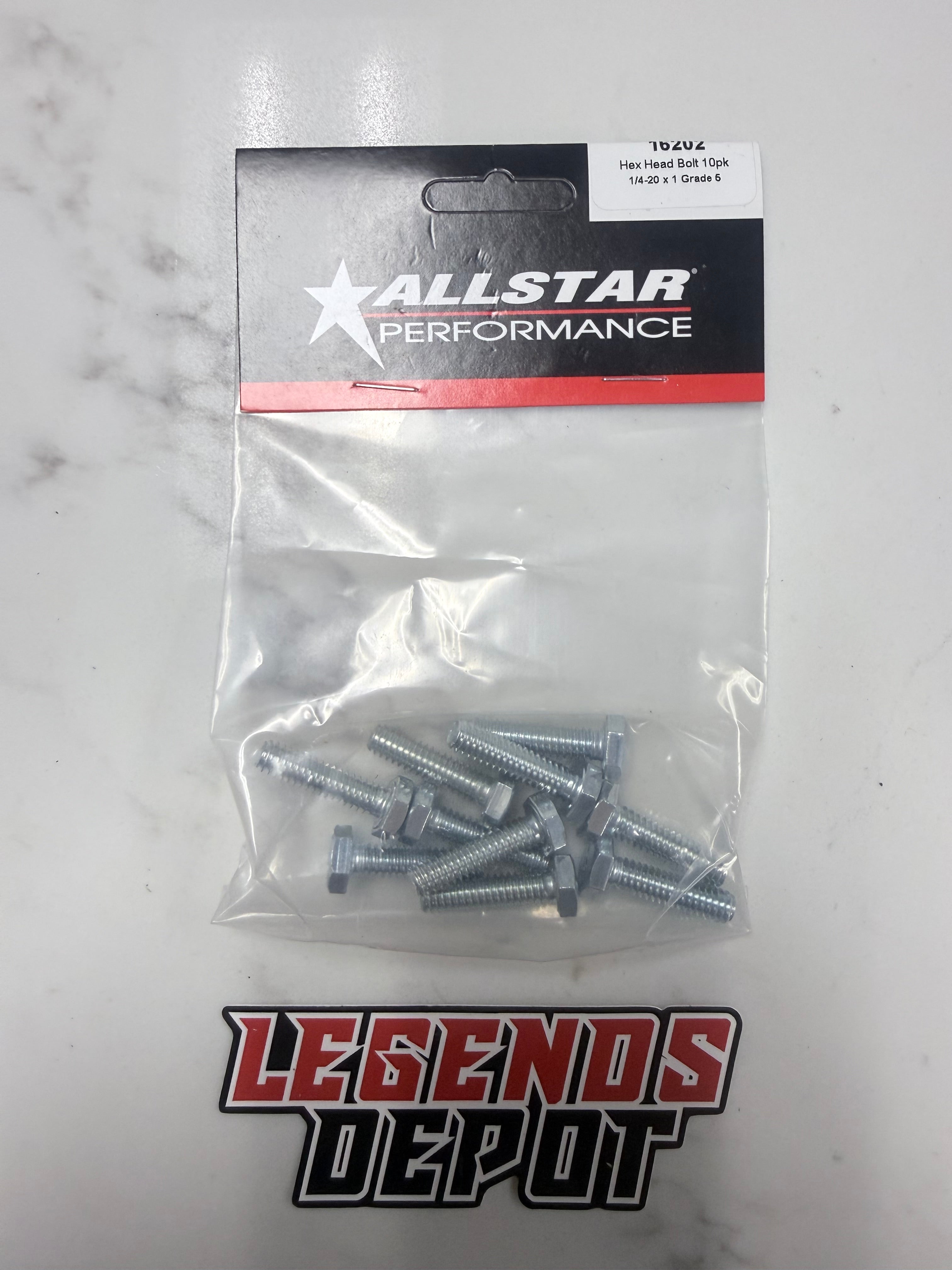 Hex Head Bolt 10pk 1/4-20 x 1 Grade 5