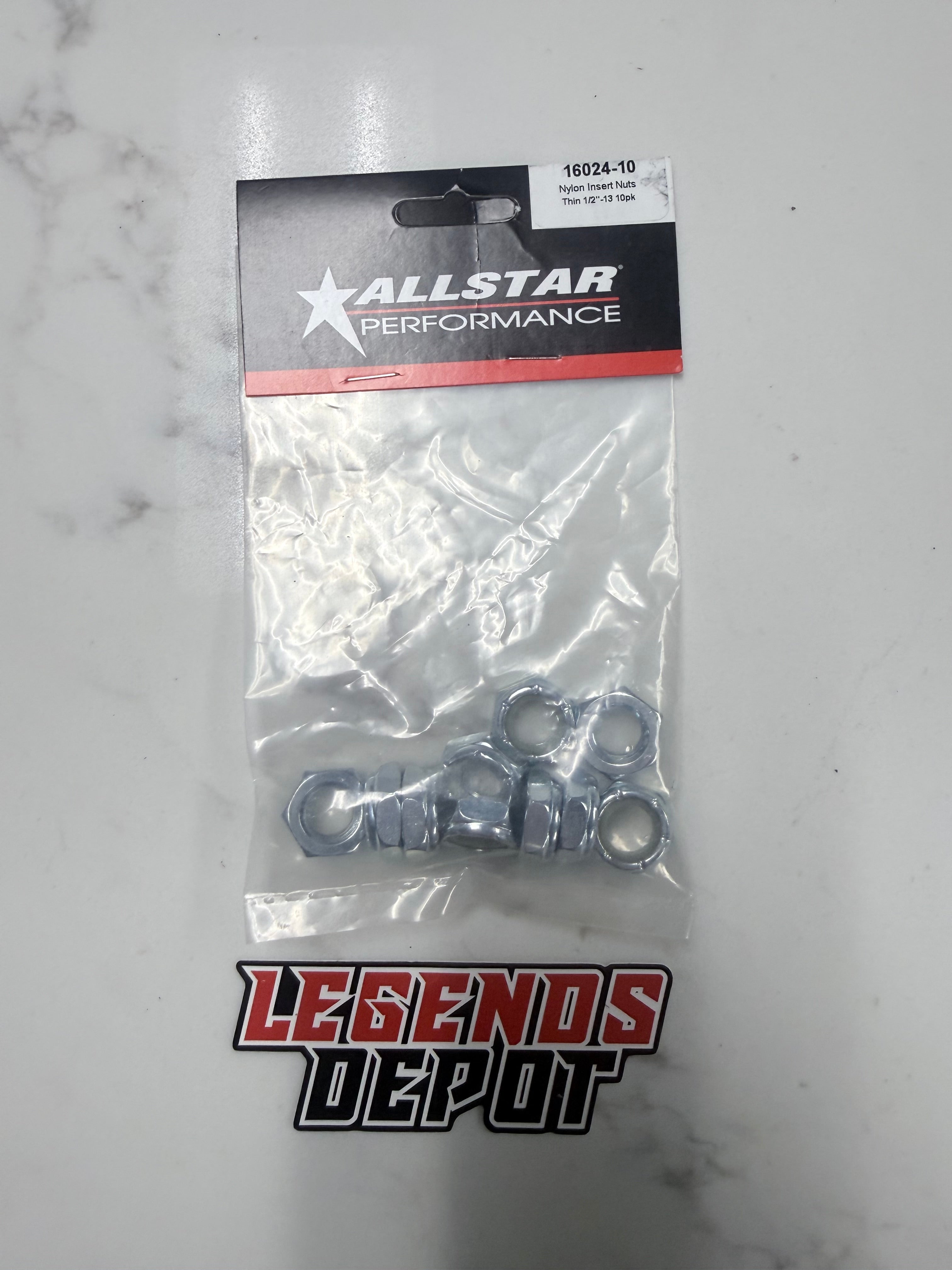 Nylon Insert Nuts Thin 1/2"-13 10pk