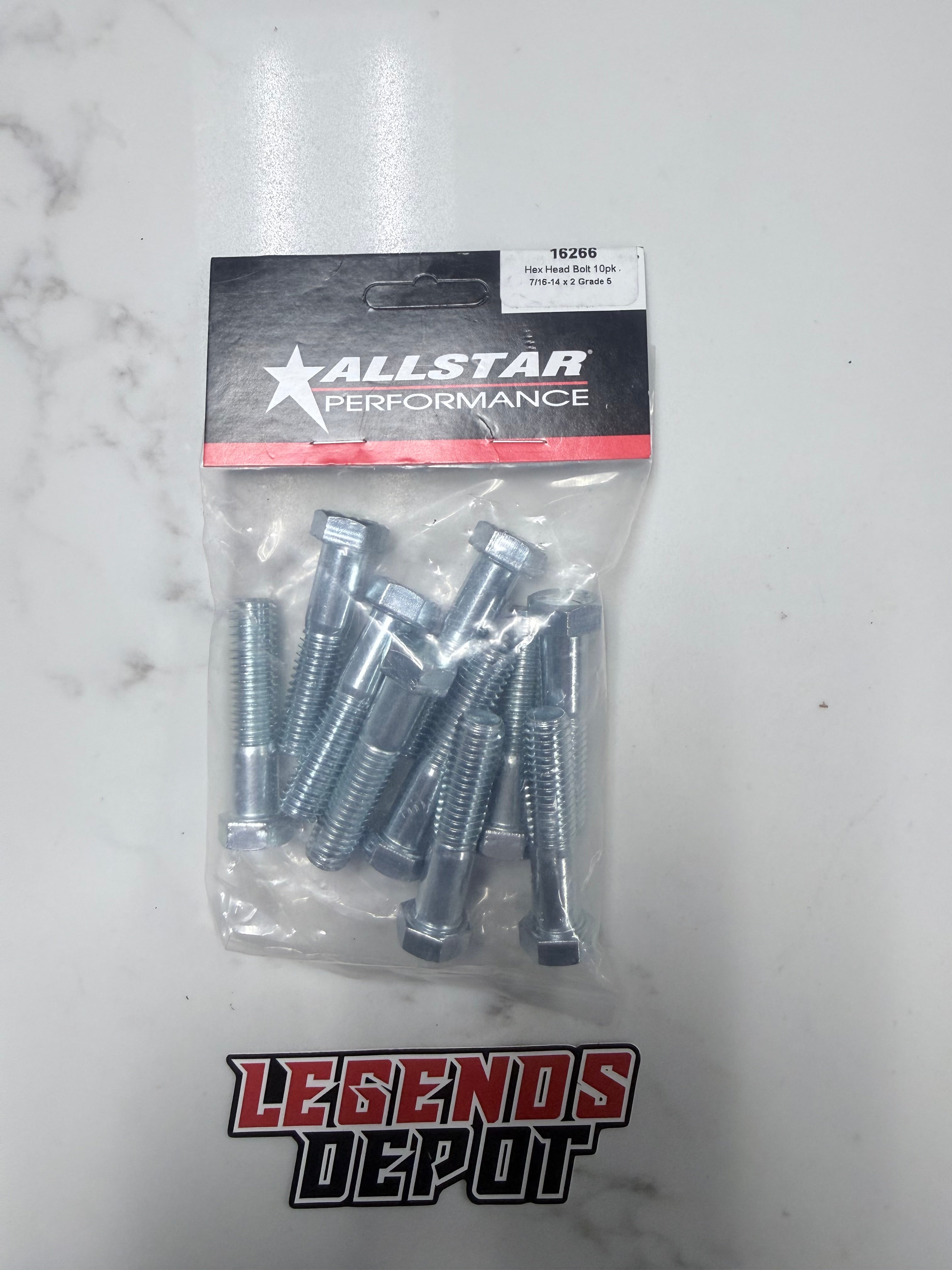 Hex Head Bolt 10pk 7/16-14 x 2 Grade 5