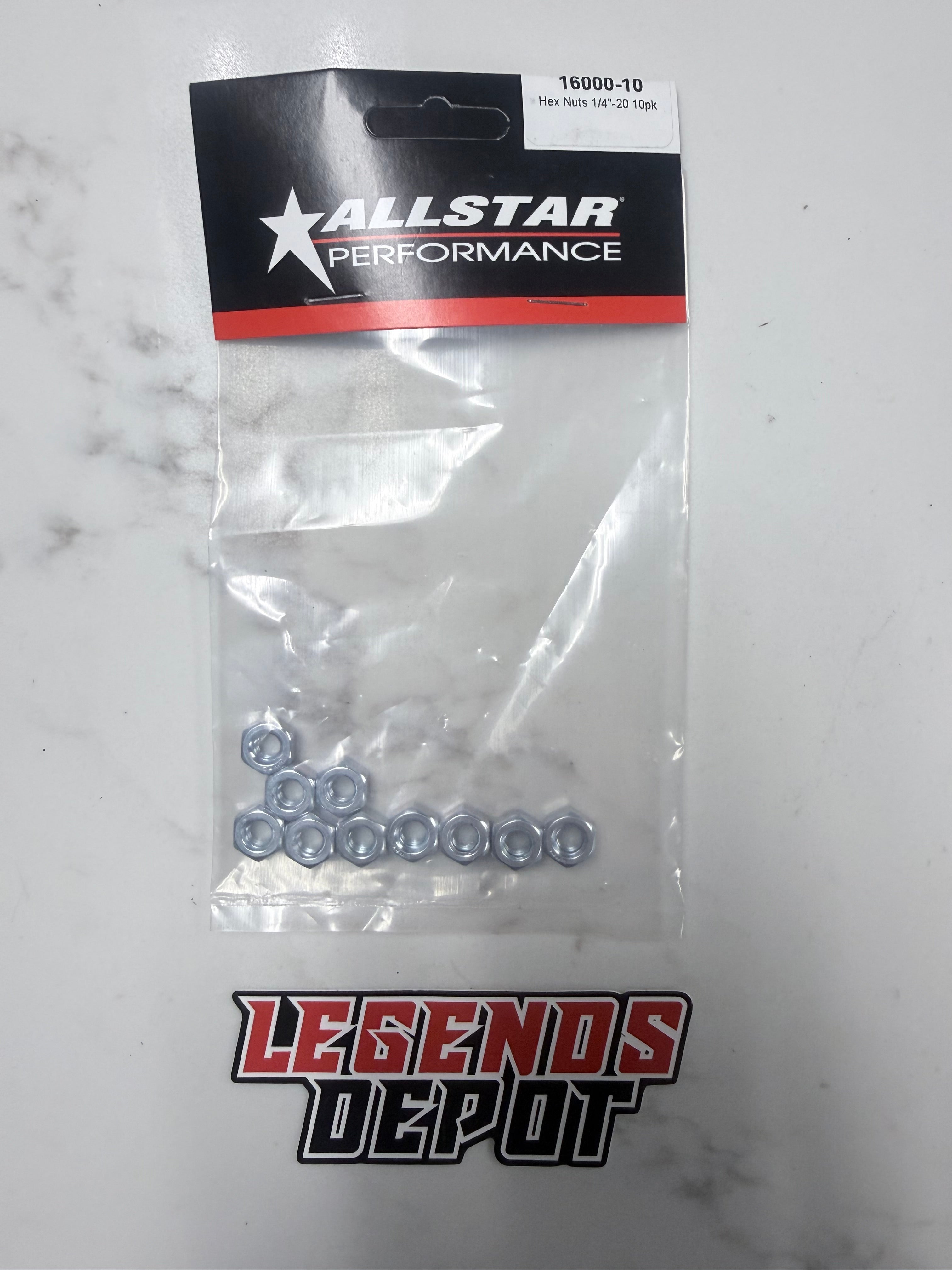 Hex Nuts 1/4"-20 10pk