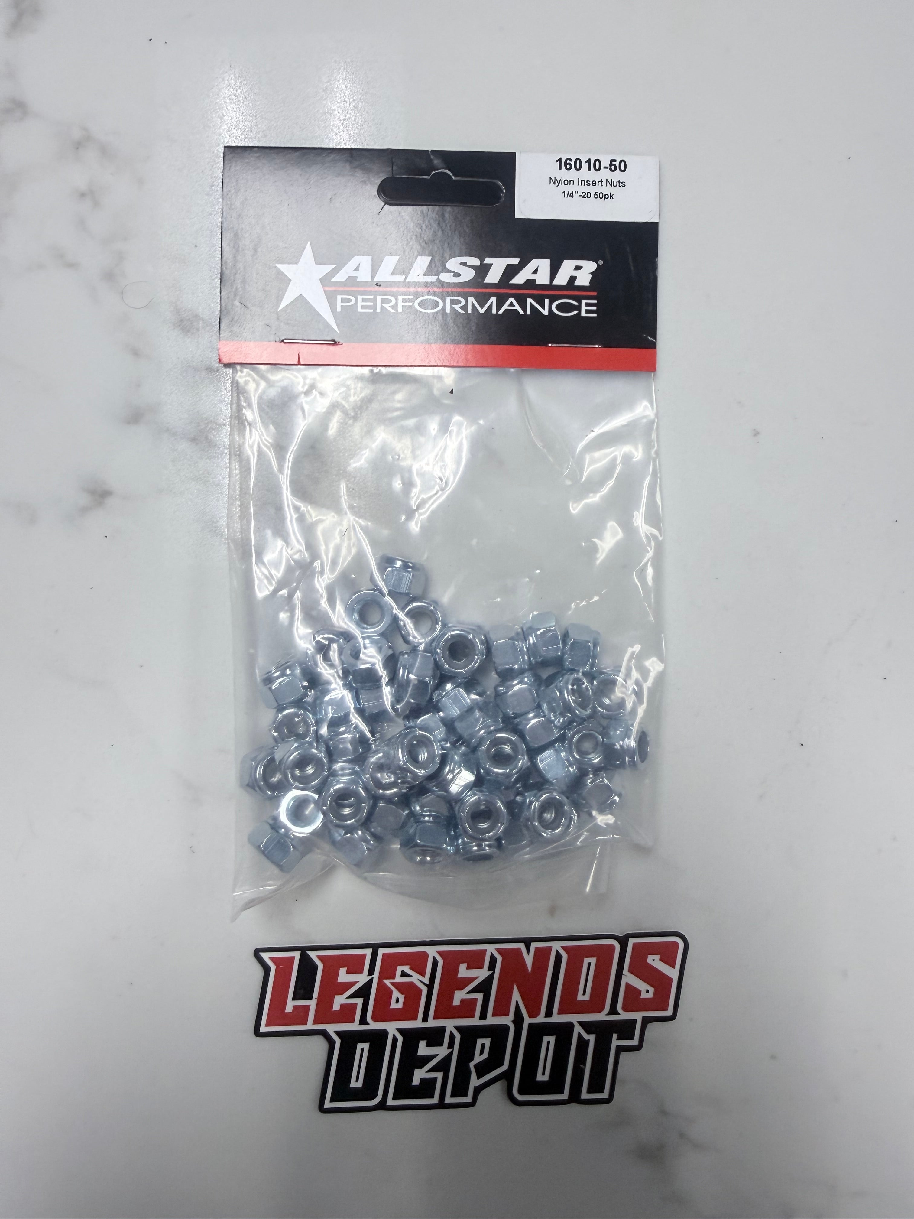 Nylon Insert Nuts 1/4"-20 50pk