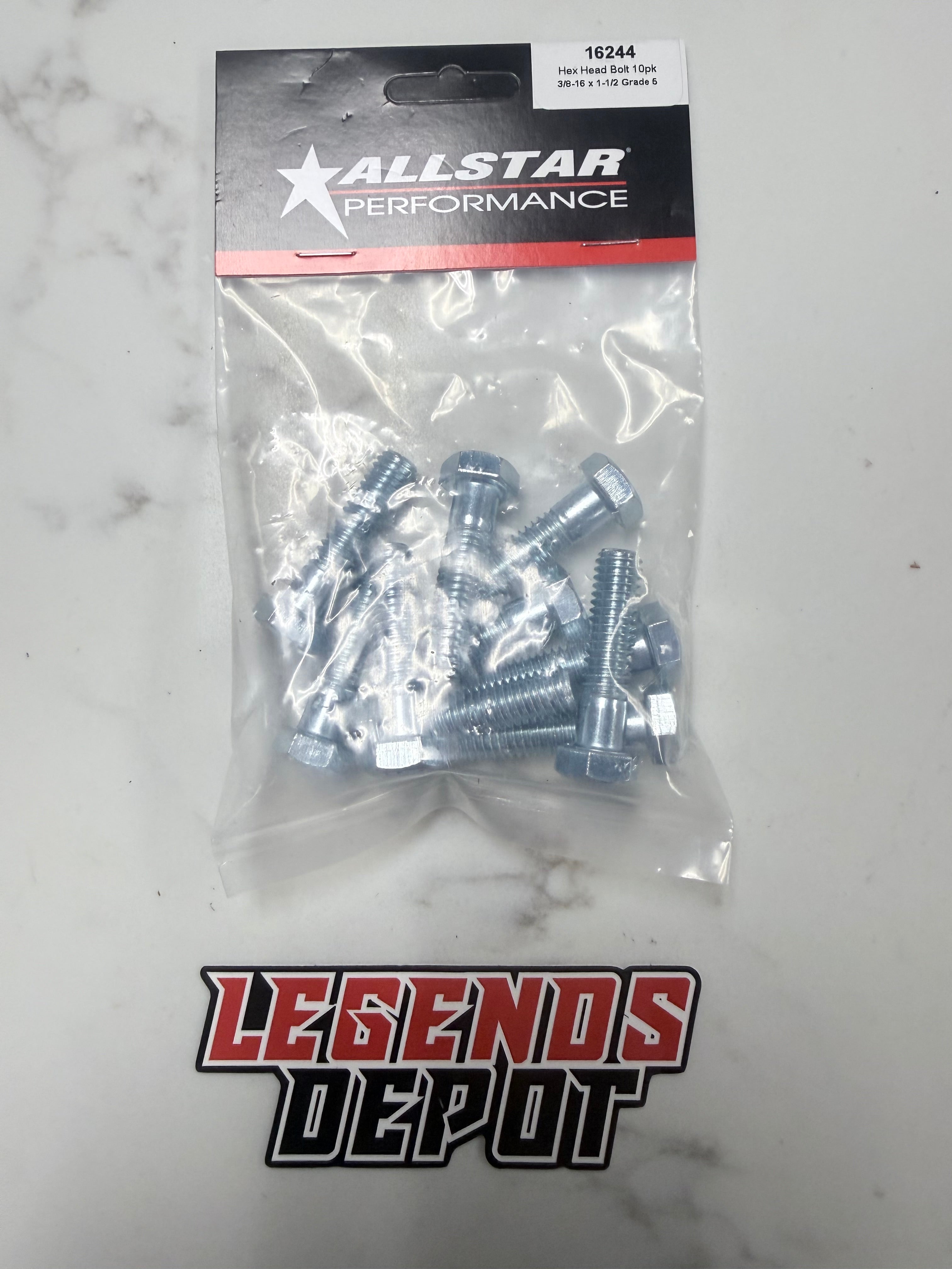 Hex Head Bolt 10pk 3/8-16 x 1-1/2 Grade 5