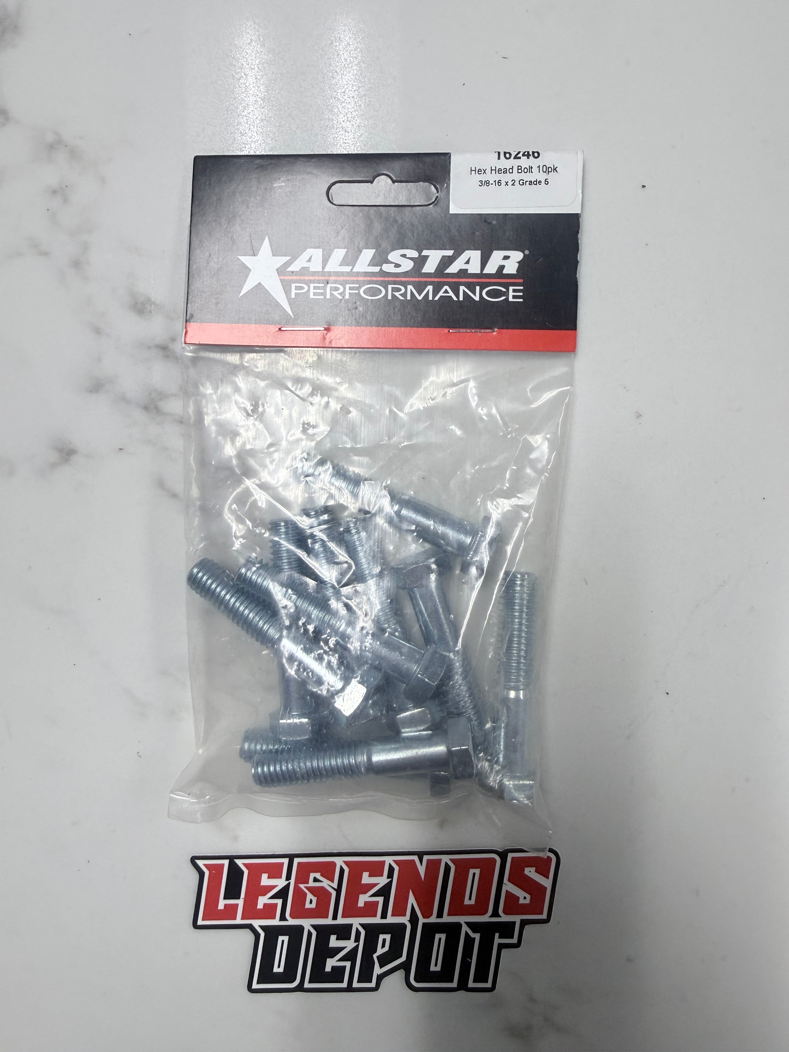 Hex Head Bolt 10pk 3/8-16 x 2 Grade 5