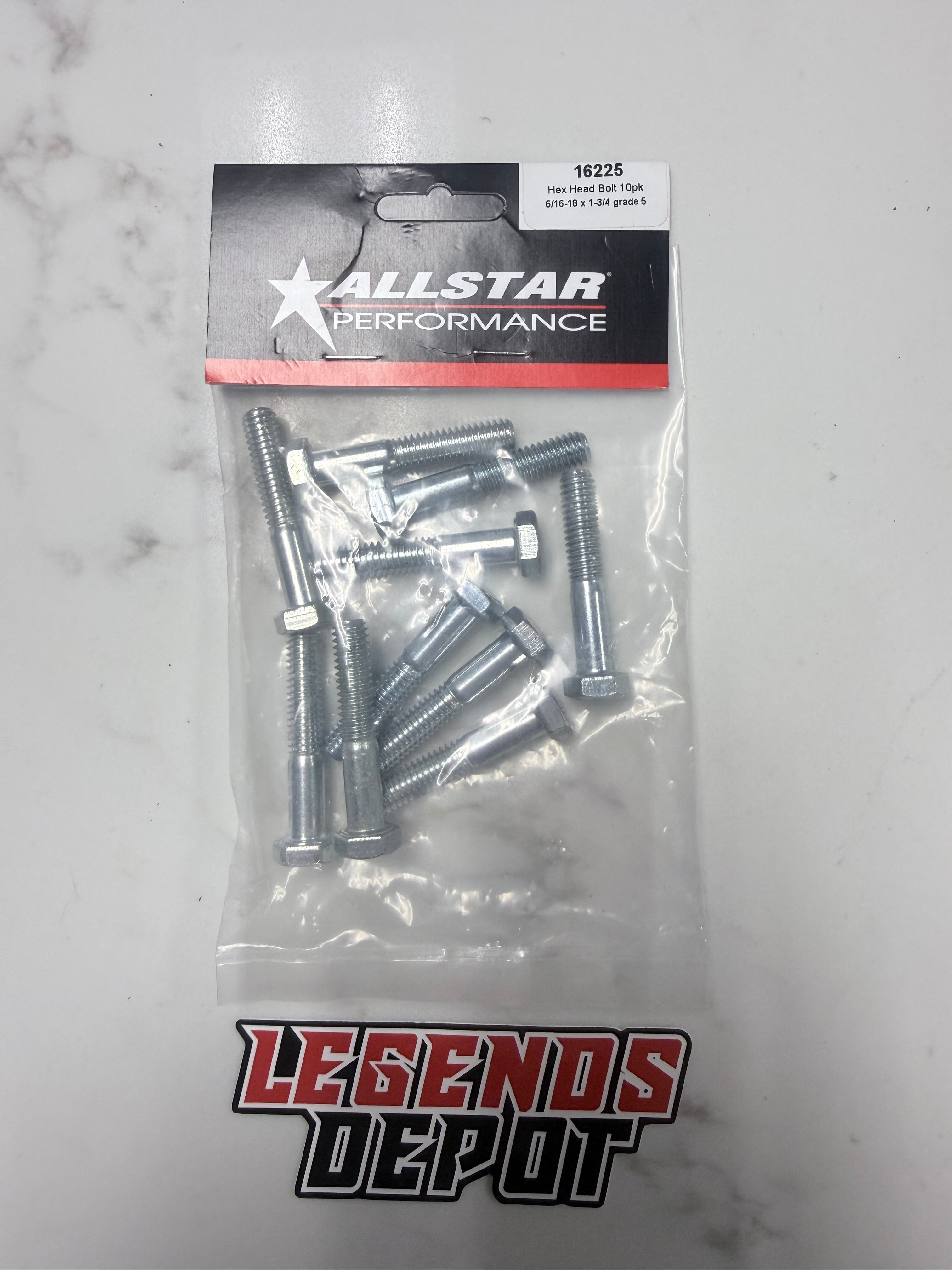 Hex Head Bolt 10pk 5/16-18 x 1-3/4 Grade 5
