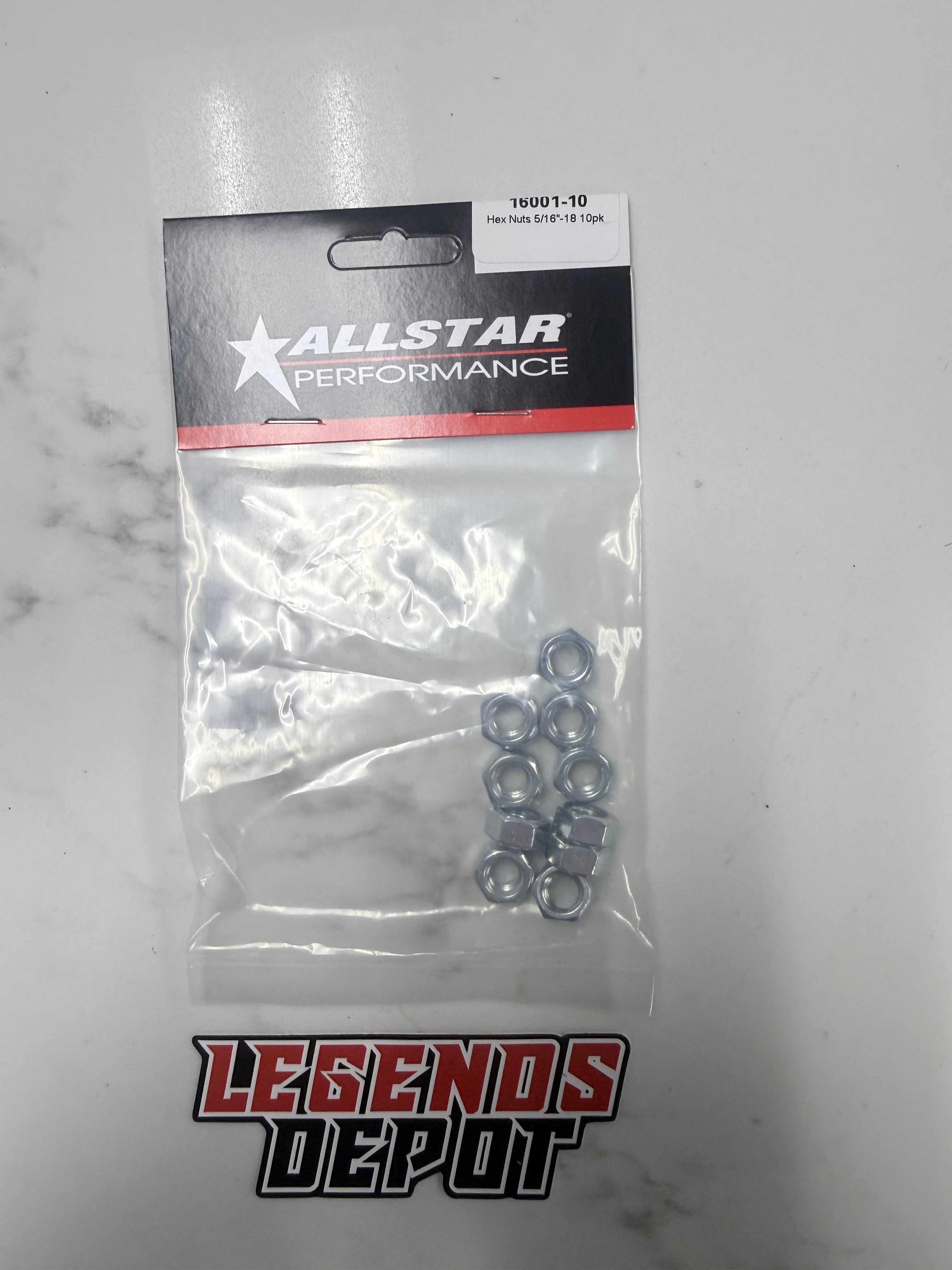 Hex Nuts 5/16"-18 10pk
