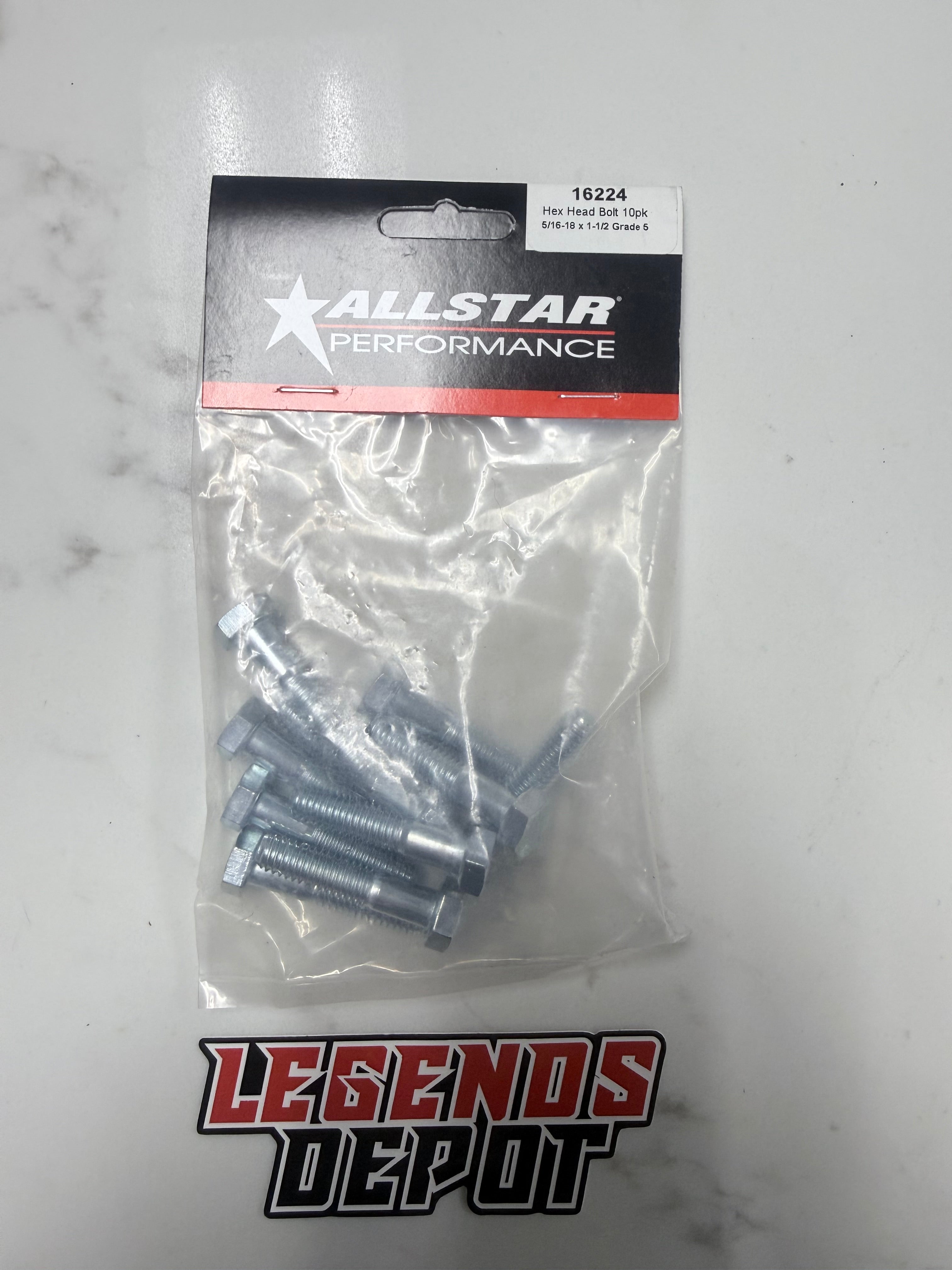 Hex Head Bolt 10pk 5/16-18 x 1-1/2 Grade 5