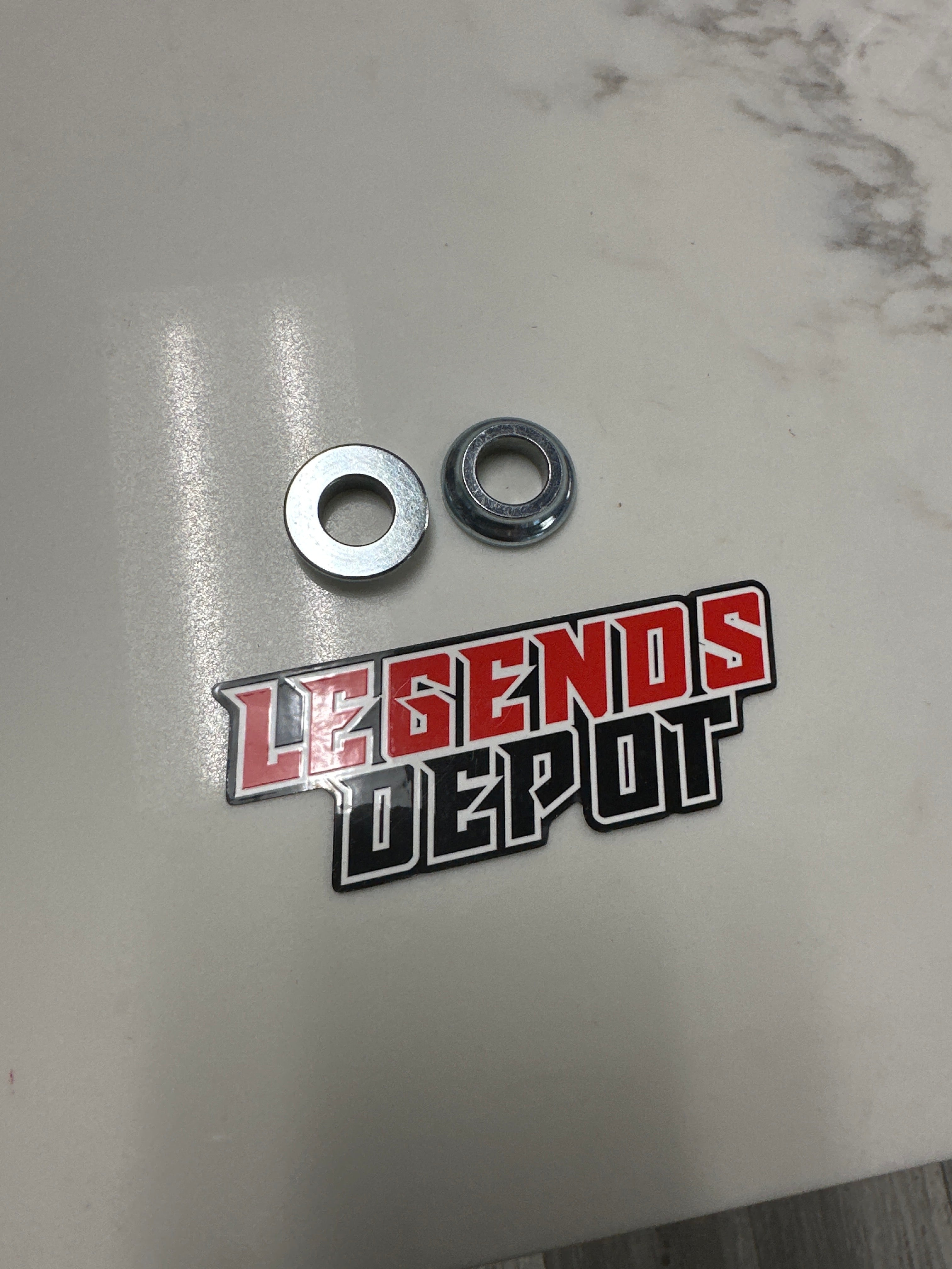 Tapered steel 1/2 x 1/4 spacer