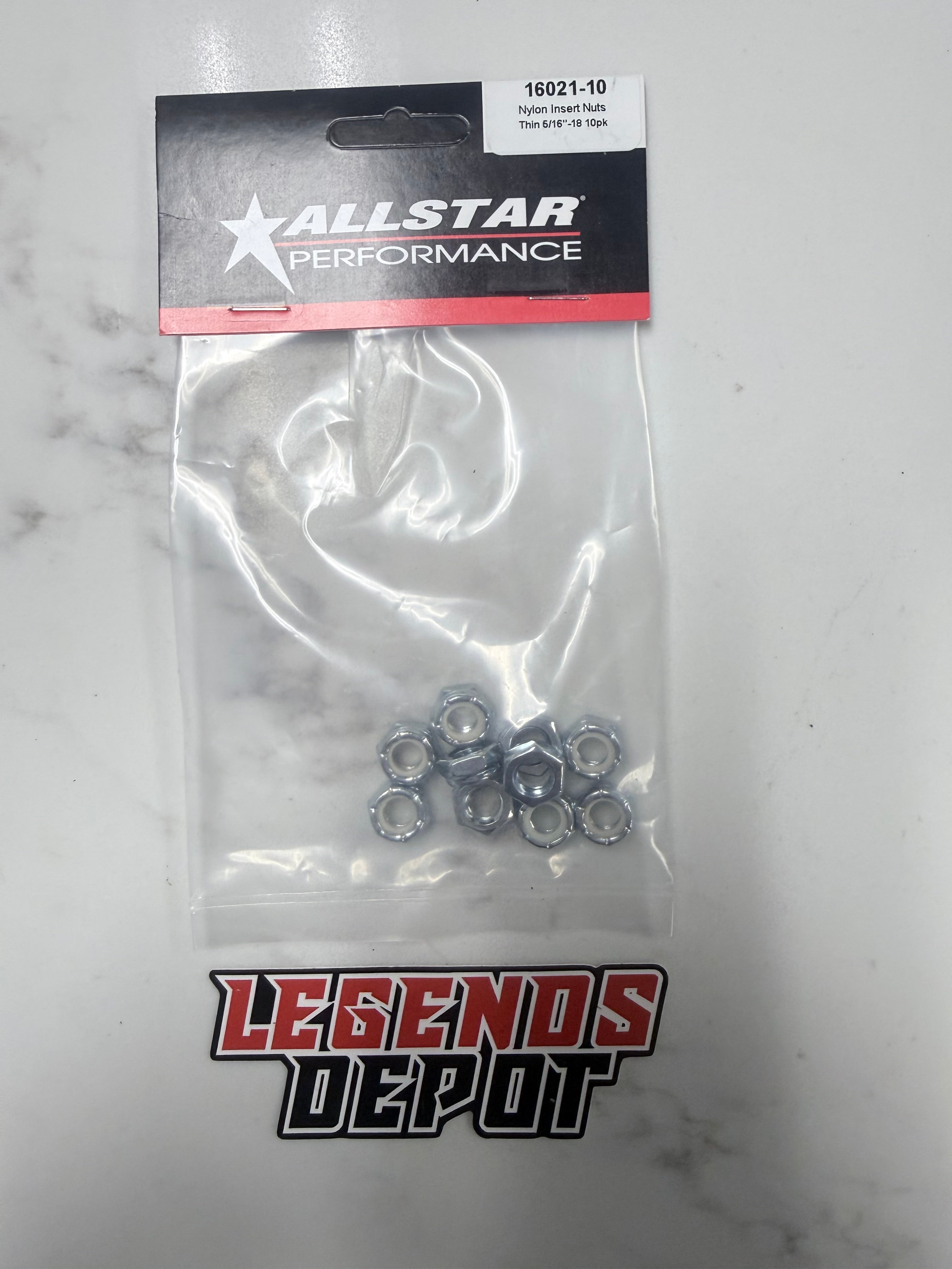 Nylon Insert Nuts Thin 6/16"-18 10pk
