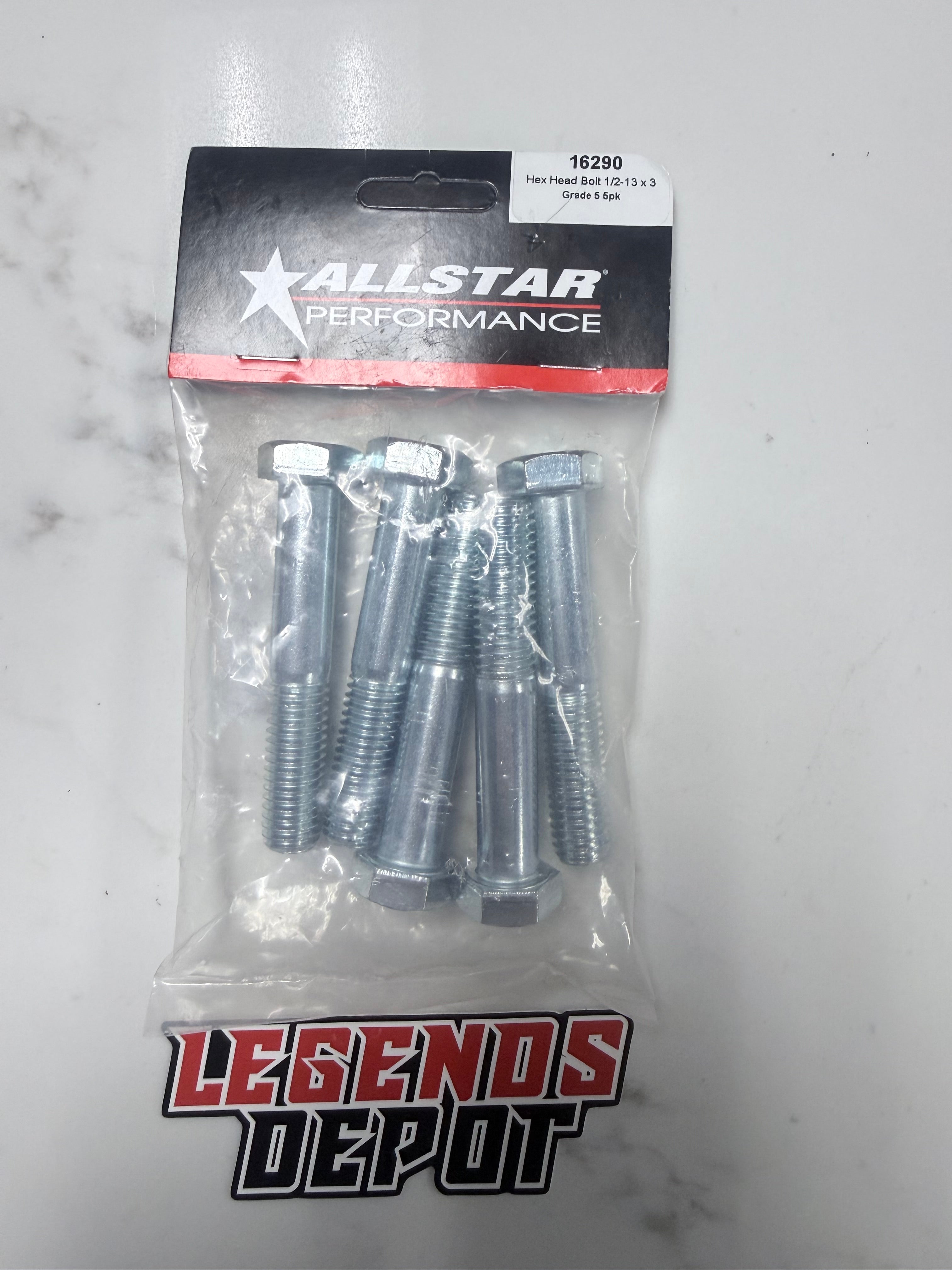 Hex Head Bolt 1/2-13 x 3 Grade 5 5pk