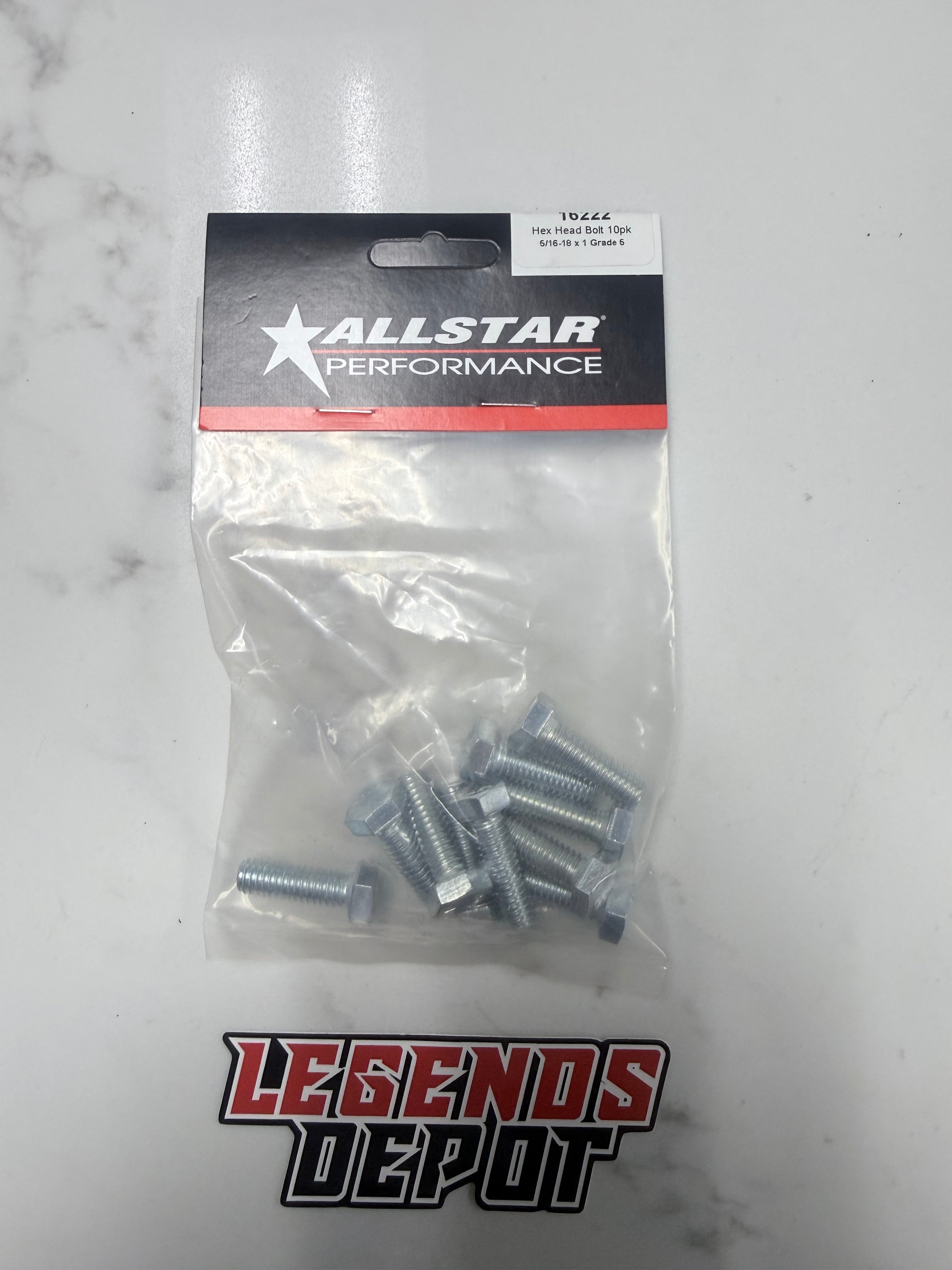 Hex Head Bolt 10pk 5/16-18 x 1 Grade 5