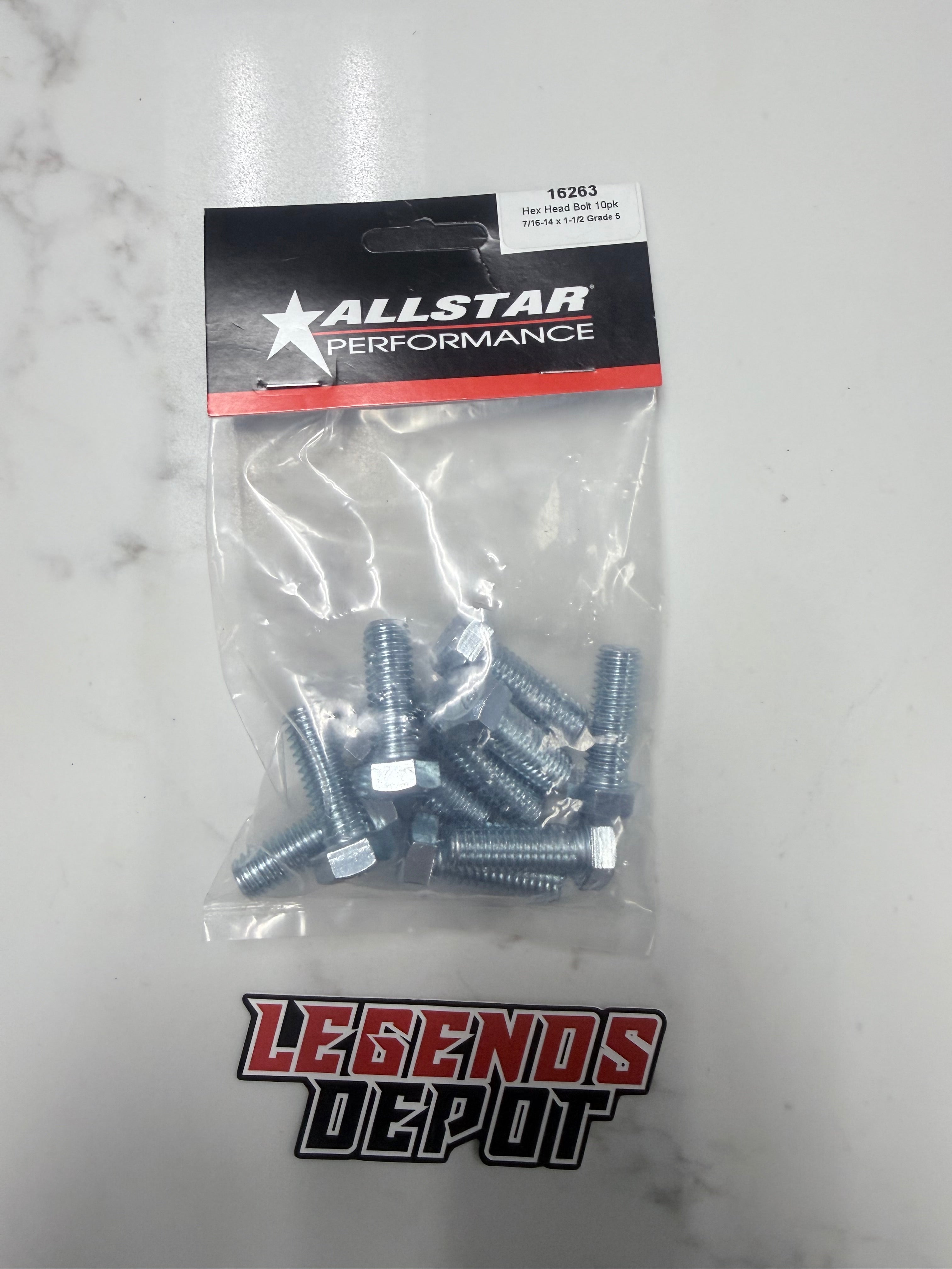 Hex Head Bolt 10pk 7/16-14 x 1-1/2 Grade 5