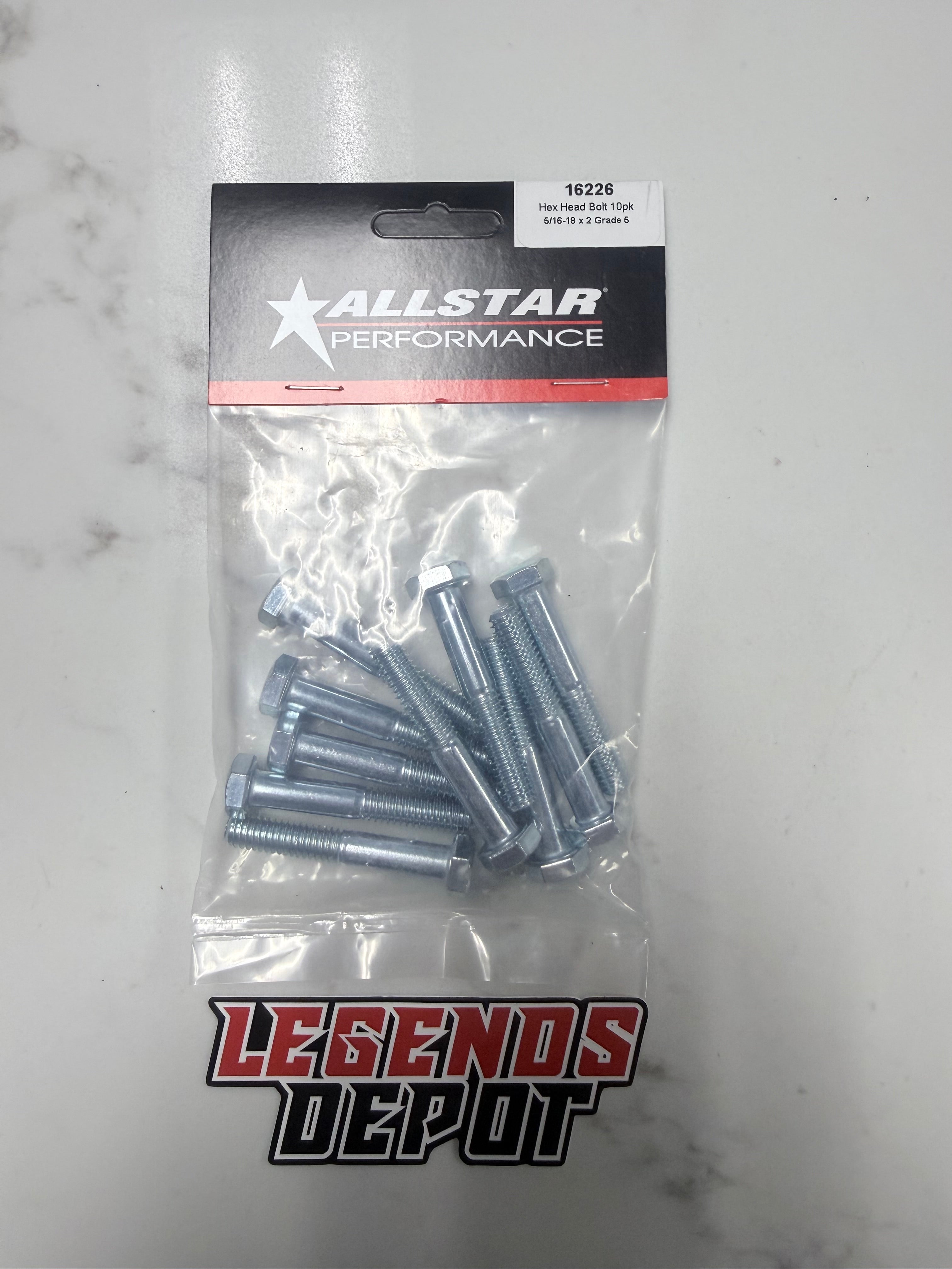 Hex Head Bolt 10pk 5/16-18 x 2 Grade 5